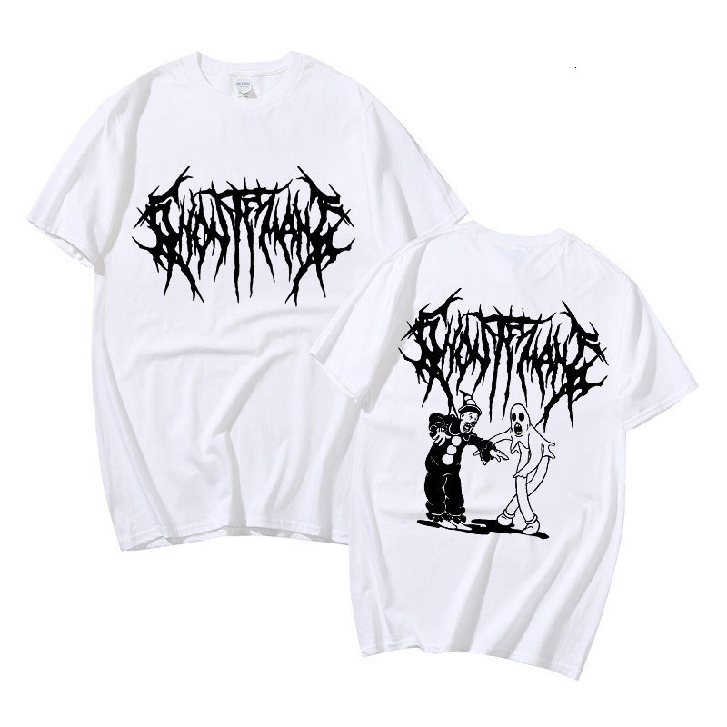 Women's TShirt Ghostemane Double Sided Print Tshirt Man Pouya T Shirts Men's 100 Cotton Tops Streetwear Men Women Fashion Hip Hop Tees 23082