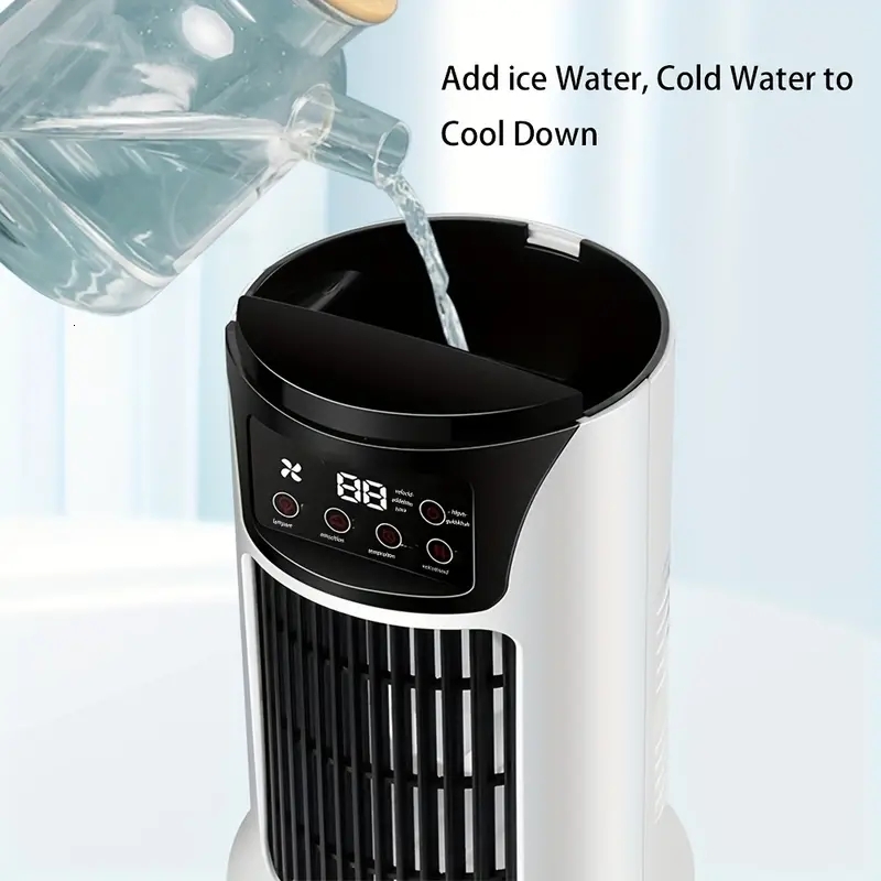 Other Garden Portable Smart Ac With 7 LED Lights Mini USB Air Conditioner Cooling Cooler Fan For Home Office 230821