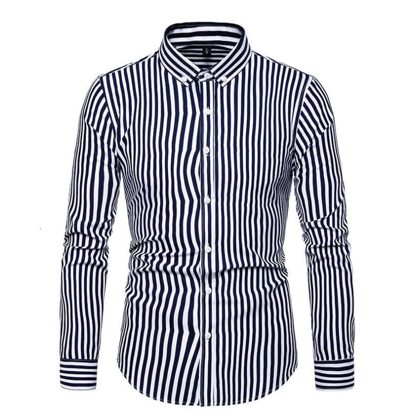 Men's Casual Shirts Thin Shirt Long Sleeved Stripe Quick Drying No Ironing Exquisite Inch 230822