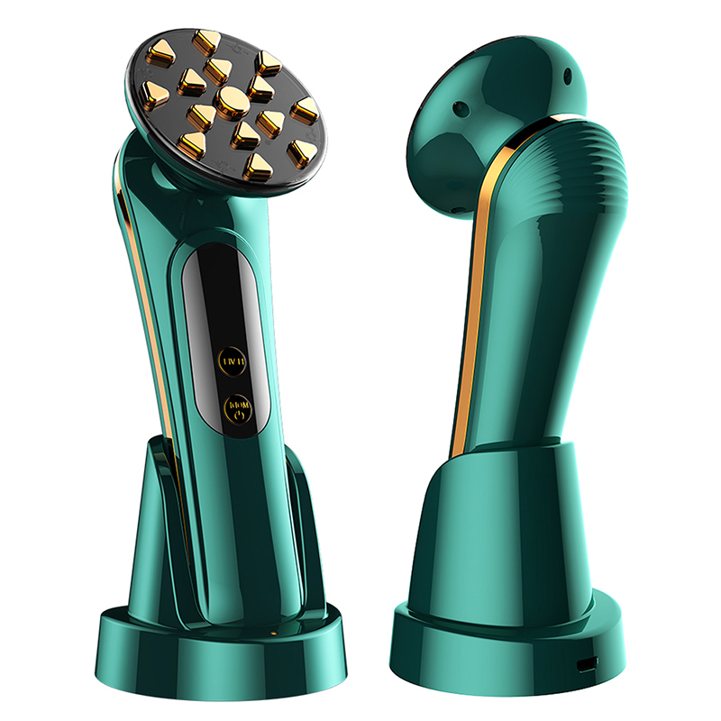 New RF EMS Face Massager Micro Current Skin Lifting Beauty Device Facial Skin Rejuvenation Instrument Anti Aging LED Light Therapy 5 Colors Wrinkle Re