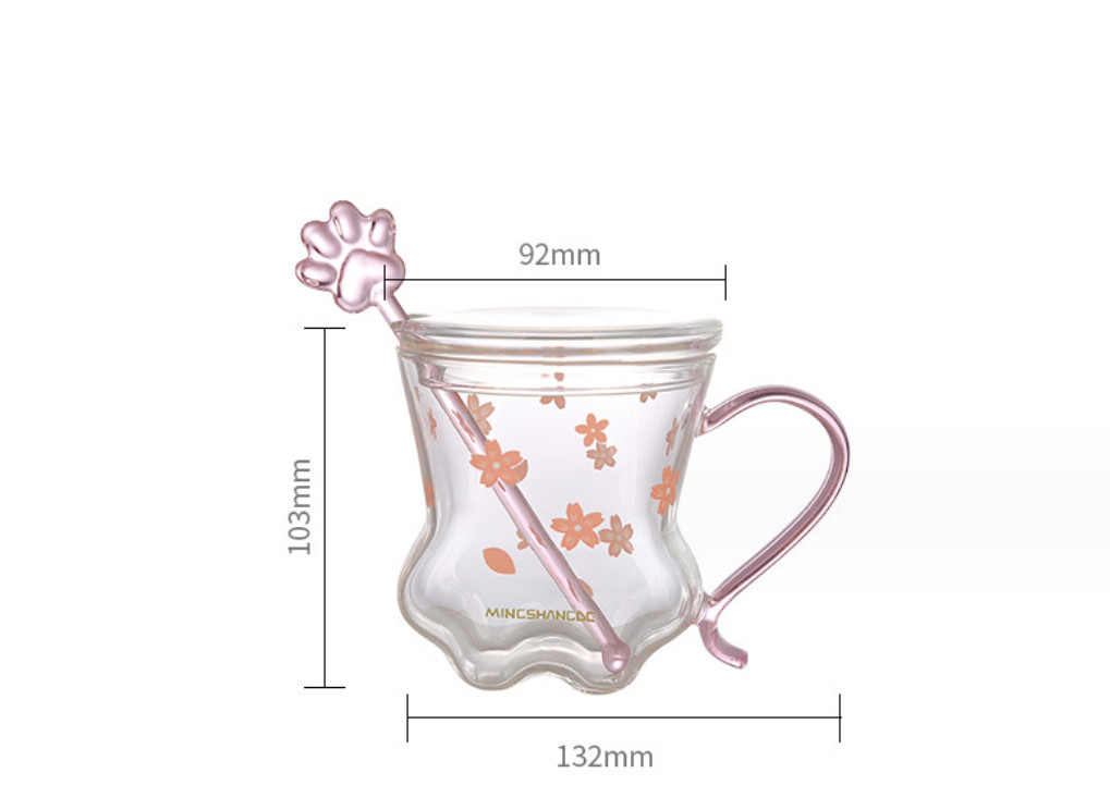 The latest 12.2OZ double -layer glass Christmas coffee mug, many styles choose, support customization of any logo