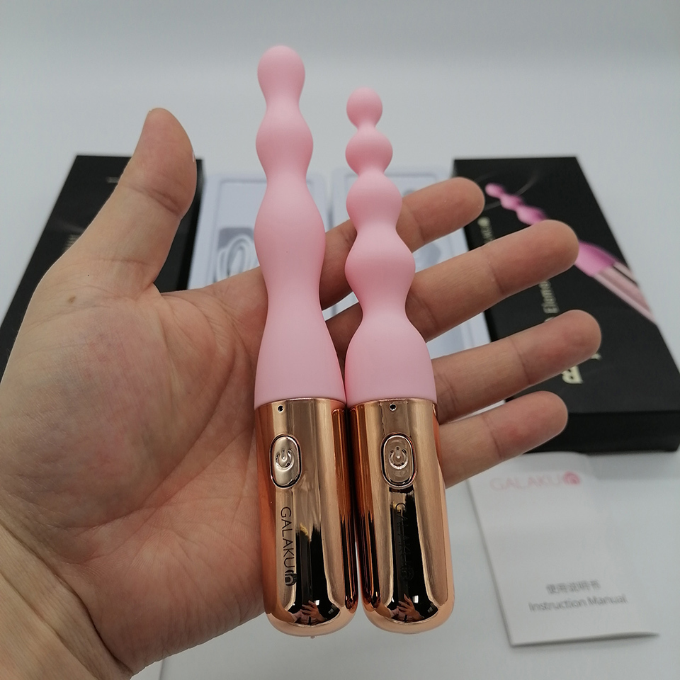 Anal Toys Long Pink Silicone Beads G spot Massager Clitoris Butt Plug Vibrator Erotic Prostate for Women Men 230821