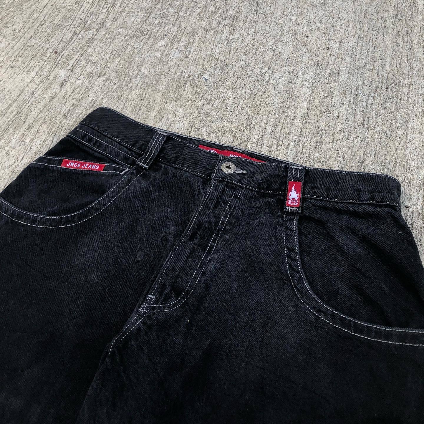 Men's Jeans Y2k Jeans Streetwear Harajuku Hip Hop Graphic Print Gothic Baggy Jeans Black Pants Men Women High Waist Wide Leg Trousers 230821
