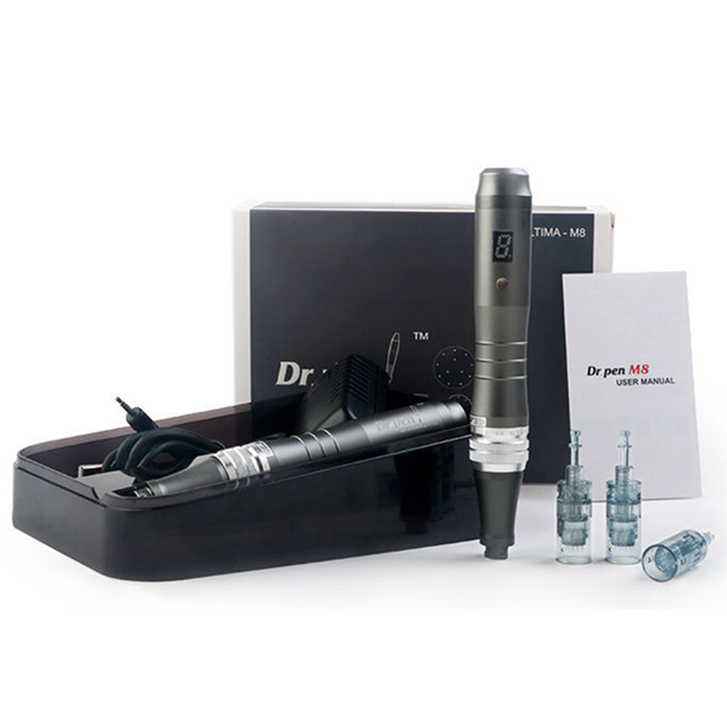 Dr Pen M8 with 2pcs Needles Microneedling Derma Pen MTS PMU Wireless Electric Dermapen Rolling Skin care Treatment Mesotherapy