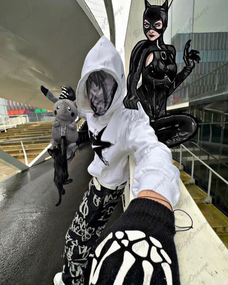 Men's Hoodies Sweatshirts American Style Retro High End White O-Neck Hoodies for Men Full Zipper Sweatshirt All Match Ins Y2K Loose Lazy Style Ja