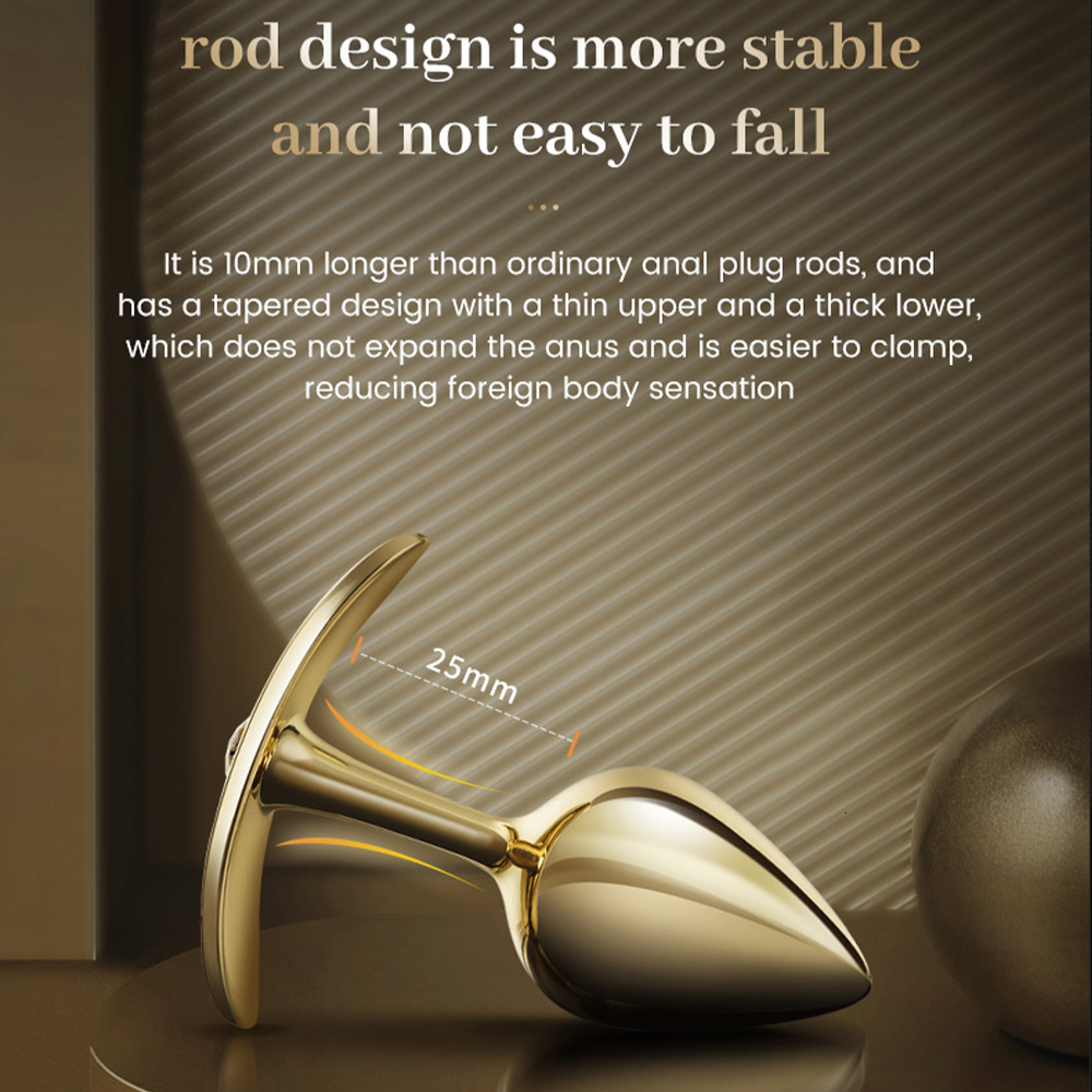 Anal Toys Gold Metals Plug Butt Sex For Couples Adults Game Masturbator 230821