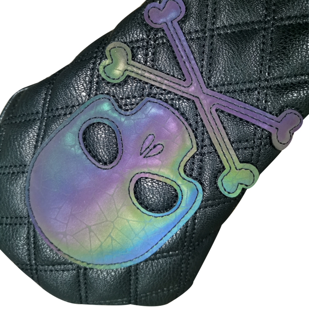 Other Golf Products Golf Wood Cover Skull Gradient for Driver Fairway Hybrid Waterproof PU Leather Golf Club Cover Protector Golf Headcover 230821
