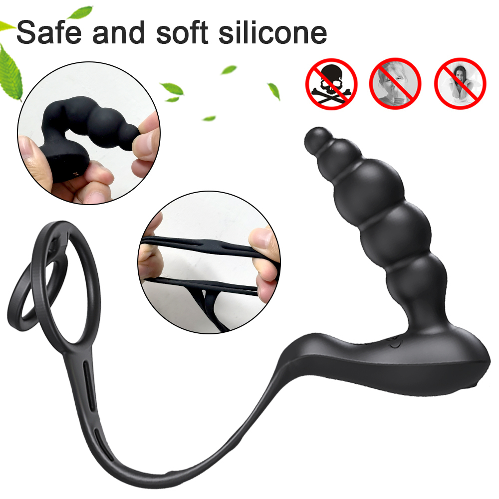 Anal Toys Wireless Remote Butt Plug Vibrator Sex Toy For Men Women Gay Male Doub Ring Prostate Massager Ass Buttplug Adults 230821