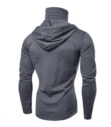 Men's Hoodies Sweatshirts Men Solid Black Gray Hoodie Long Sleeve Hooded Sweatshirt for Man Sports Fitness Gym Running Casual Pullover Tops 23082