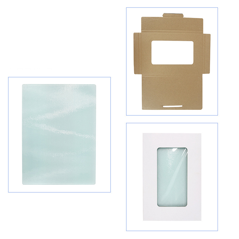 DIY Blank Cheese Chopping Blocks Sublimation Rectangle Glass Tempered Cutting Board 28.5*20CM