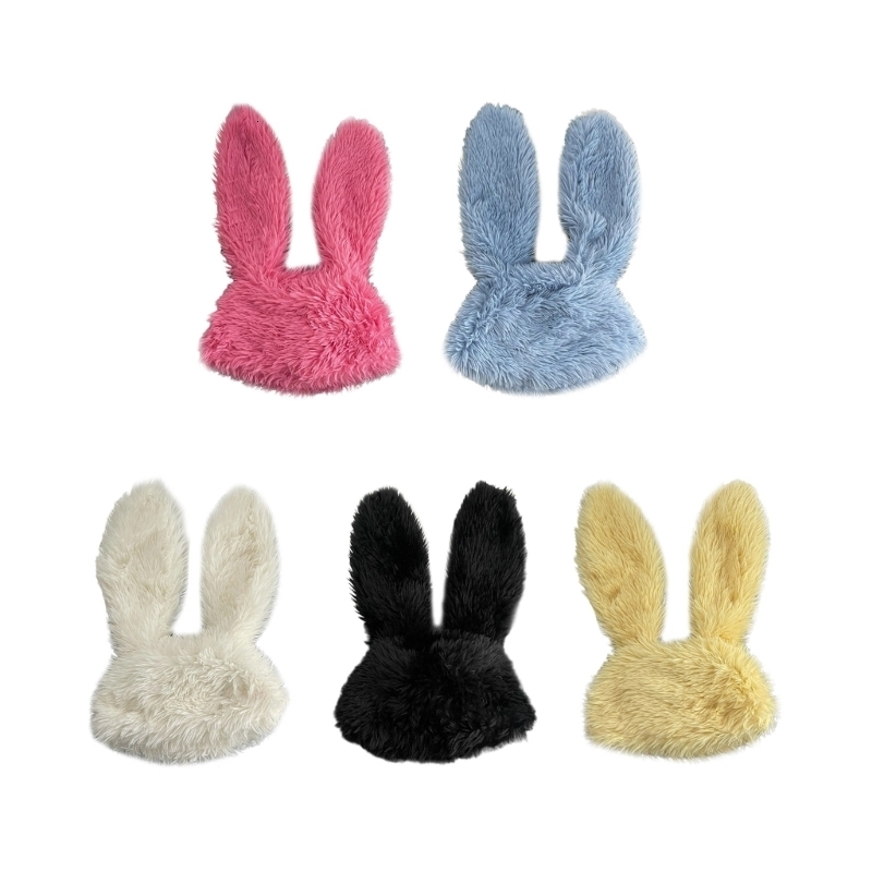 Beanie/Skull Caps Plush Bunny Ear Hat Long Ear Hat Bunny Beanie Hat Long Rabbit Ears Hat Faux Fur Rabbit Hat Cute Funny Skullies Beanie Dropship 23082