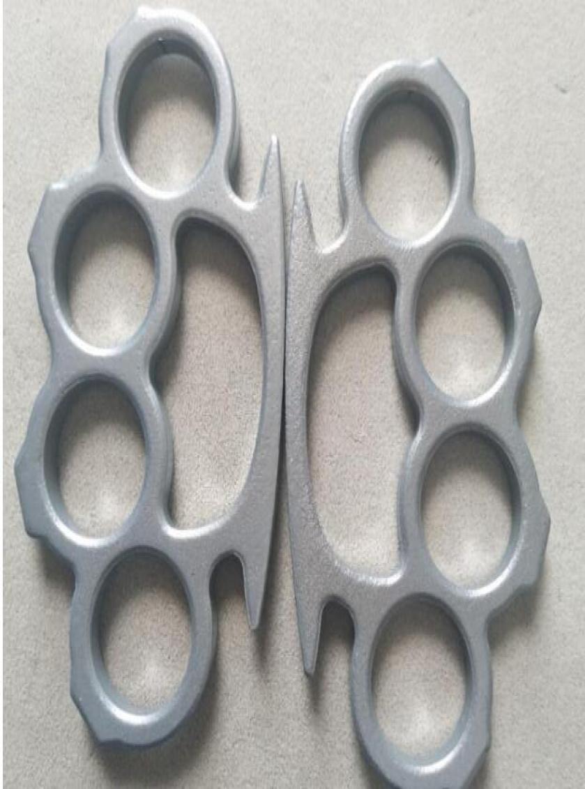 Weight About 86g SilverBlackGold Color Thin Steel Brass knuckle dustersSelf Defense Personal Security Women039s and Men0398158101