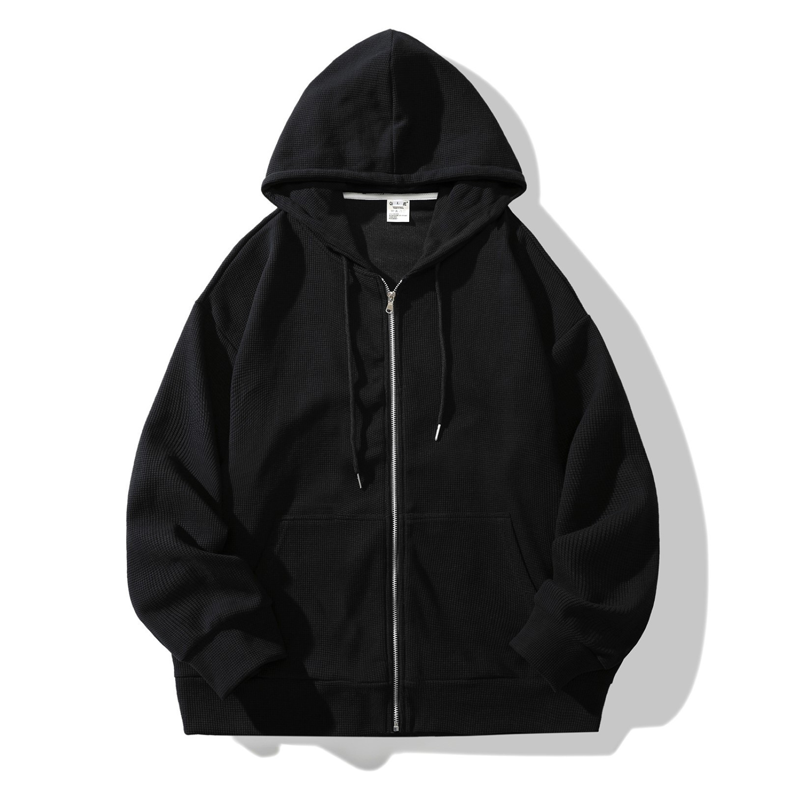 Men's Hoodies Sweatshirts Solid Color Hoodies Men Zip Up Sweatshirts Harajuku Long Sleeve Gothic Hooded Jacket Coats Y2k Loose Unisex Pullove Blo