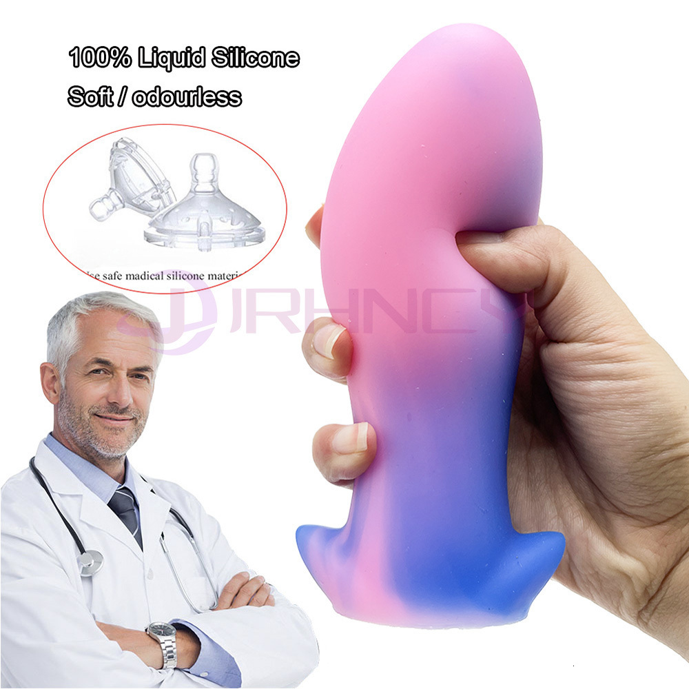 Anal Toys Egg Plug Luminous Beautiful Butt Liquid Silicone Soft Sex Toy For Men Women VaginalAnal Fisting 230821
