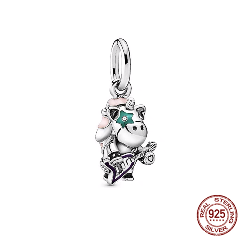 925 Sterling Silver Hot selling Pendant Charm Bead Suitable for Original Bracelets/Necklace Jewelry Balloon Dog Drummer Little Bear Free Shipping