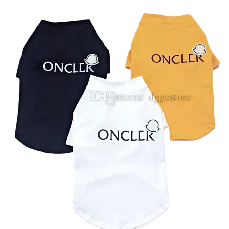 Designer Dog Clothes Brand Dog Apparel Soft Comfortable Cotton Dog T-shirt with Classic Letter Pattern Summer Dog Vest Tee Shirt for Small Dogs Chihuahua Yorkie S A809