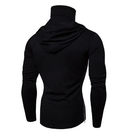 Men's Hoodies Sweatshirts Men Solid Black Gray Hoodie Long Sleeve Hooded Sweatshirt for Man Sports Fitness Gym Running Casual Pullover Tops 23082