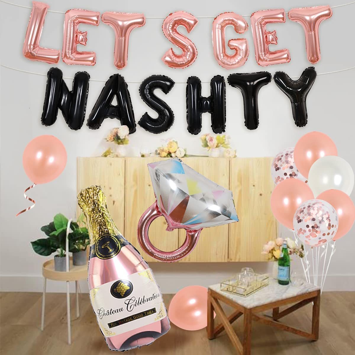 Other Event Party Supplies Let's Get Nashty Decorations Nashville Bachelorette Balloons Bride To Be Sash for Bridal Shower 230821
