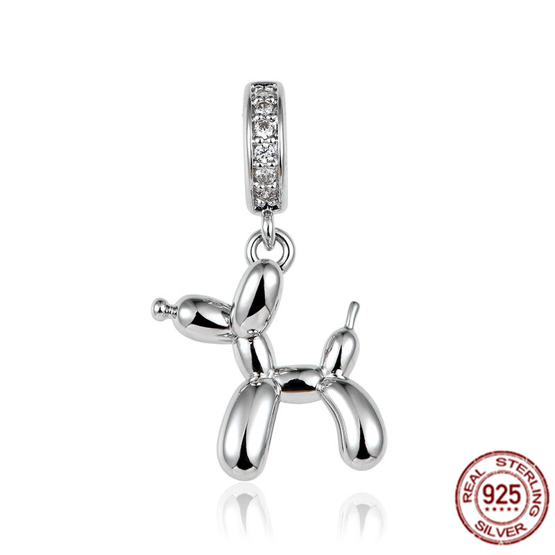 925 Sterling Silver Hot selling Pendant Charm Bead Suitable for Original Bracelets/Necklace Jewelry Balloon Dog Drummer Little Bear Free Shipping