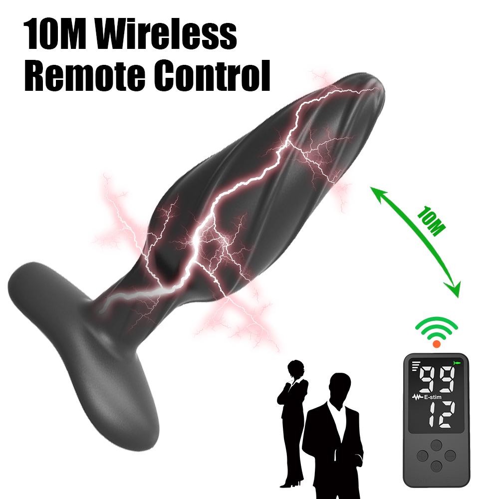 Anal Toys Electric Shock Plug GSpot Vaginal Massager Wireless Remote Control Sex Shop 12 Modes Masturbator for Men Women 230821