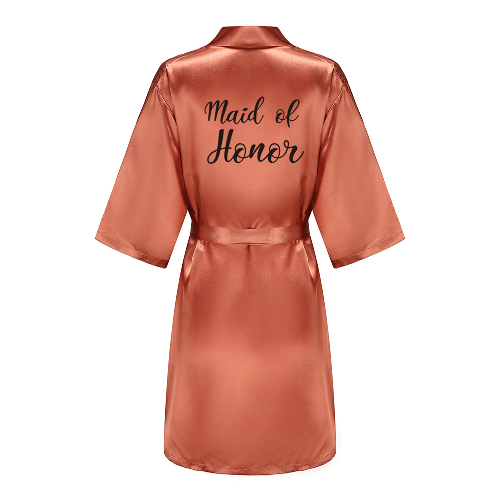 Women s Sleepwear Caramel Bathrobe Bride Satin Robe Women Getting Married Hen Party Sisters Sqaud Mother Wedding Bridesmaid Robes 230822