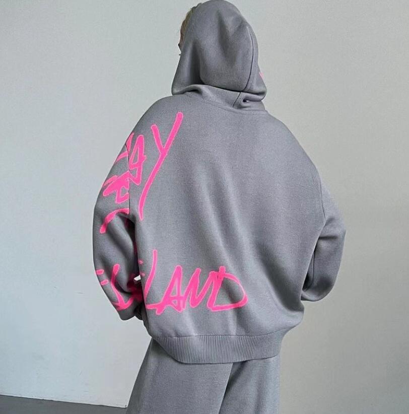 Women's Sweaters 2023 Autumn/Winter Casual Women's Fashion Loose Letter Embroidery Contrast Hooded Pullover Sweater Women