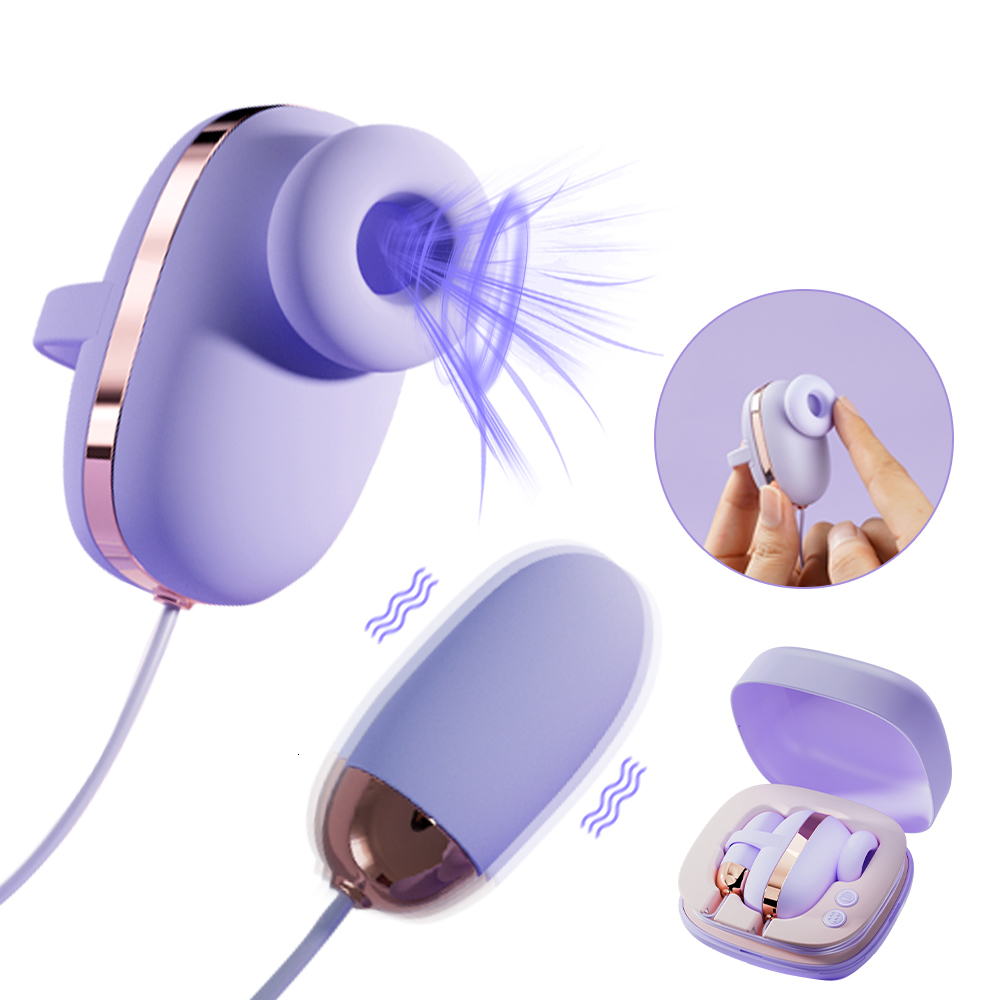 Adult Toys 2 in 1 Sucking Vibrating Egg Sex for Women Gspot Clitoral Stimulator Vagina Nipple Vibrators Female Masturbator 230821