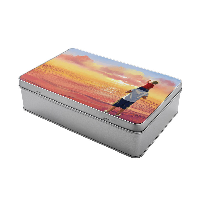 Sublimation Candy Tin Box Storage Box with Lid Cake Container Gift Tin Pen Pencil Case Sublimation Metal Box Small Tin Box Tinplate Trinket Box Gift C