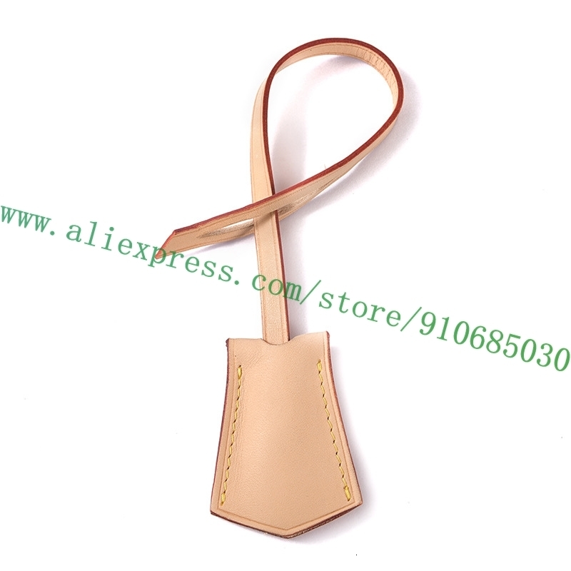 Bag Parts Accessories Top Grade Real Vachetta Vegetable Tanned Calf Leather Key Bell Hanging Name Tag Strap Customization Stamp Service 3 Colors dh2931047
