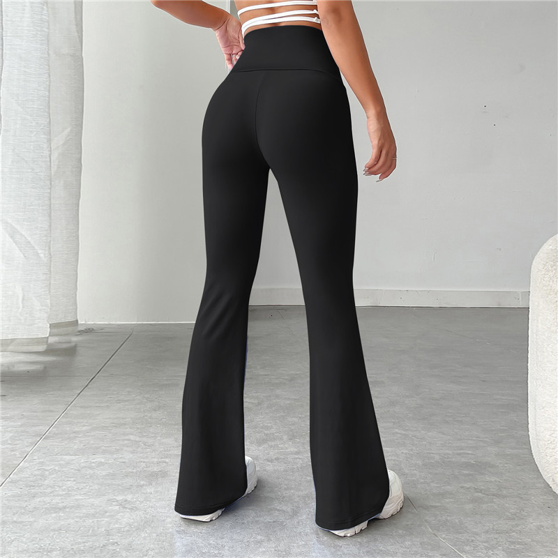 Women's Leggings Women Micro Flared Shark Pants Leggings Slim Yoga Pants Women High Waist Wide Leg Pants Gym Sports Flared Pants Dance Trousers 2