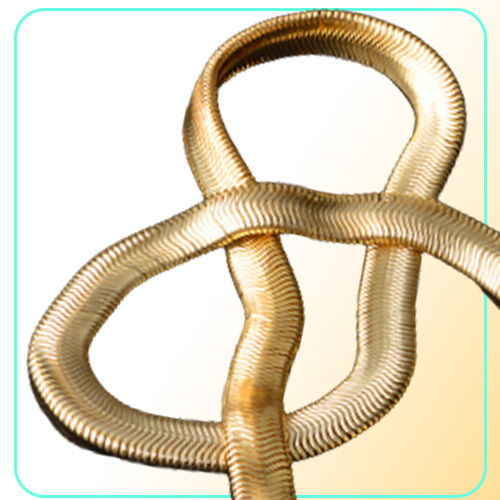 Hip Hop 18K Gold plated chains men's Hiphop 20 inch 6 MM Flattened Chain necklaces For women Luxury Jewelry Accessories Gift