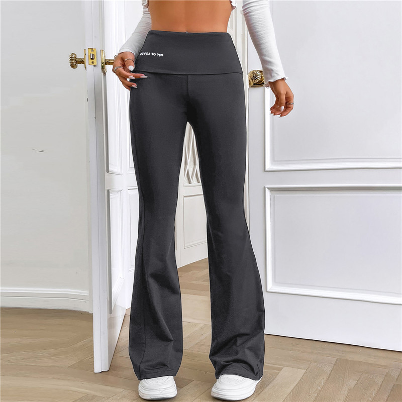 Women's Leggings Women Micro Flared Shark Pants Leggings Slim Yoga Pants Women High Waist Wide Leg Pants Gym Sports Flared Pants Dance Trousers 2