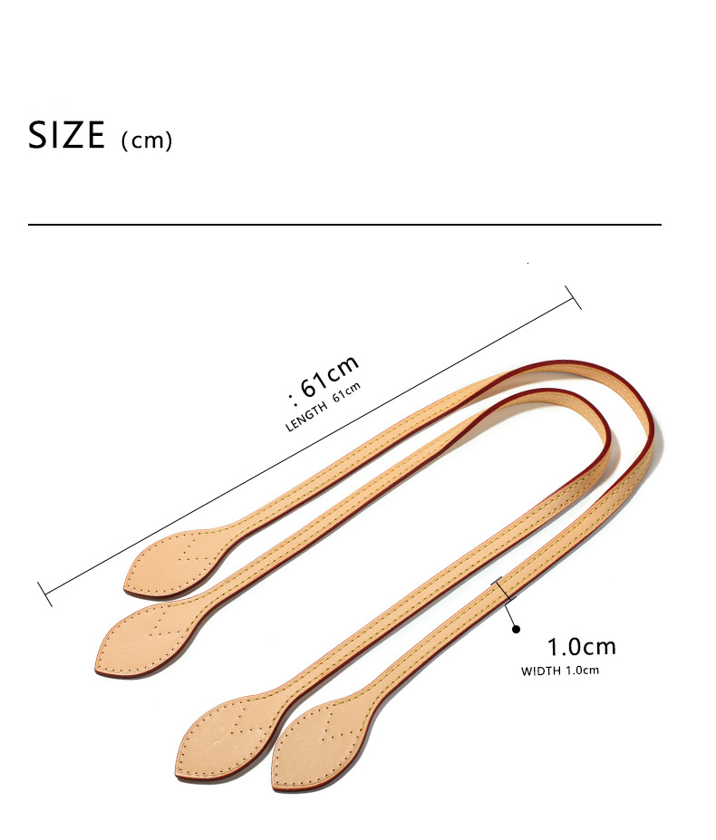 Bag Parts Accessories Vachetta cowskin strap genuine leather shoulder strap handle for never tote handbag purse bag parts accessories 230822