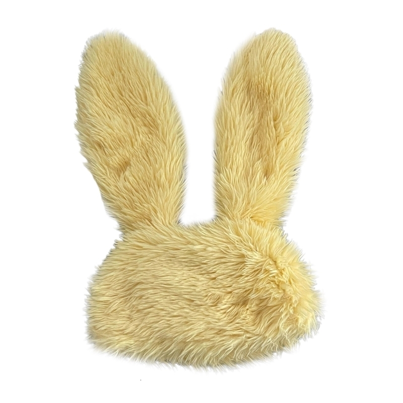 Beanie/Skull Caps Long Rabbit Ears Hat Faux Fur Rabbit Hat Long Ear Hat Plush Bunny Ear Hat Cute Funny Skullies Beanie Bunny Beanie Hat 230822