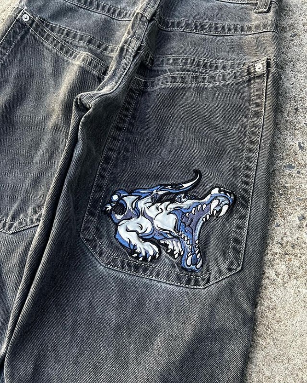 Men's Jeans Streetwear JNCO Jeans Y2k Hip Hop Cartoon Graphic Print Vintage Baggy Jeans Black Pants Men Women High Waist Wide Leg Trousers 230821