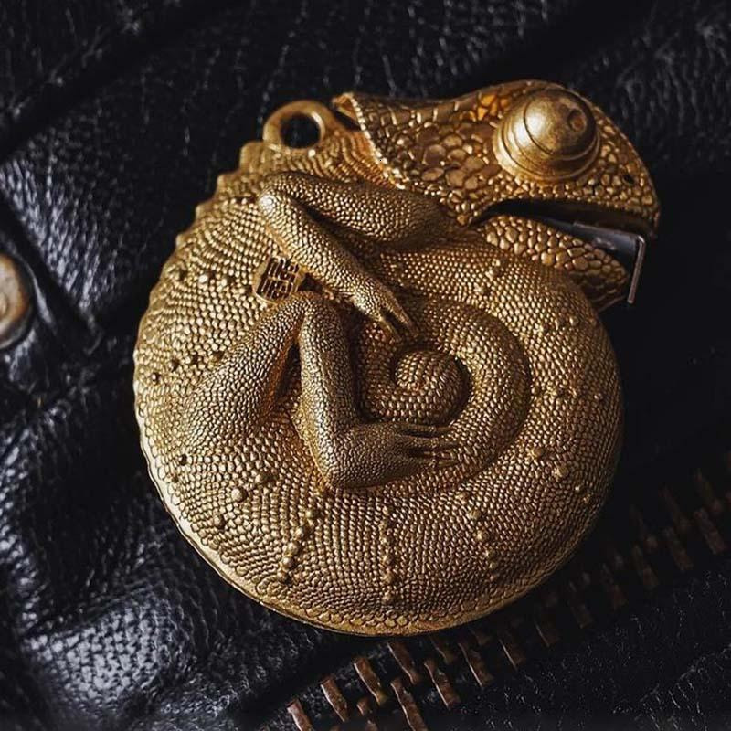 Tape Measures Manganese Steel Chameleon-tape Measure Brass Tape Measure Animal Foot Metric Tape Measure Distance Measuring Tool 230821