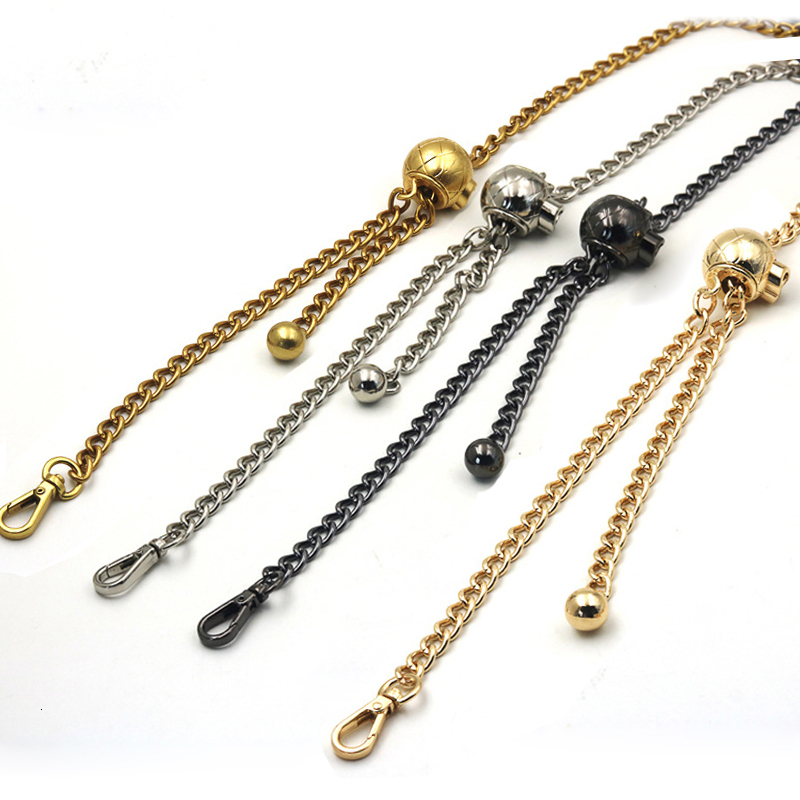 Bag Parts Accessories 140cm Adjustable Bag Chain - 7mm Replacement Metal Purse Chain Shoulder Crossbody Bag Strap Handle with Length Adjustable Ball 2