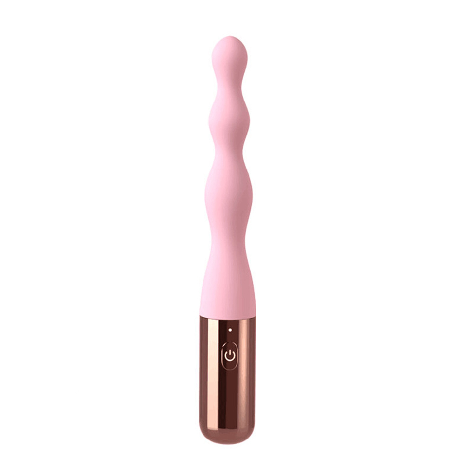 Anal Toys Long Pink Silicone Beads G spot Massager Clitoris Butt Plug Vibrator Erotic Prostate for Women Men 230821