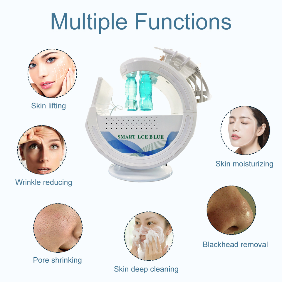 Professional Deep Cleansing Facial Machine/ Multifunction Beauty Machine/ Salon Equipment Facial RF Hydro Dermabrasion Machine with Skin Analyzer
