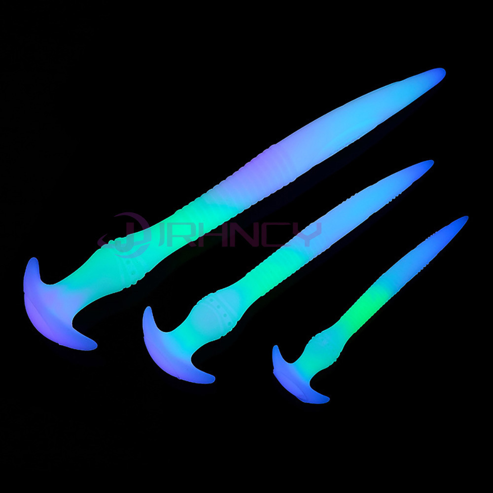 Anal Toys Soft Plug For Adult Sex Toy Women Men Couples Liquid Silicone Dildo Dilator Masturbators long Butt Luminous 230821