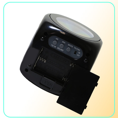 Attention Projection Digital Weather LED Snooze Alarm Clock Projector Color Display Backlight Bell Timer6021987