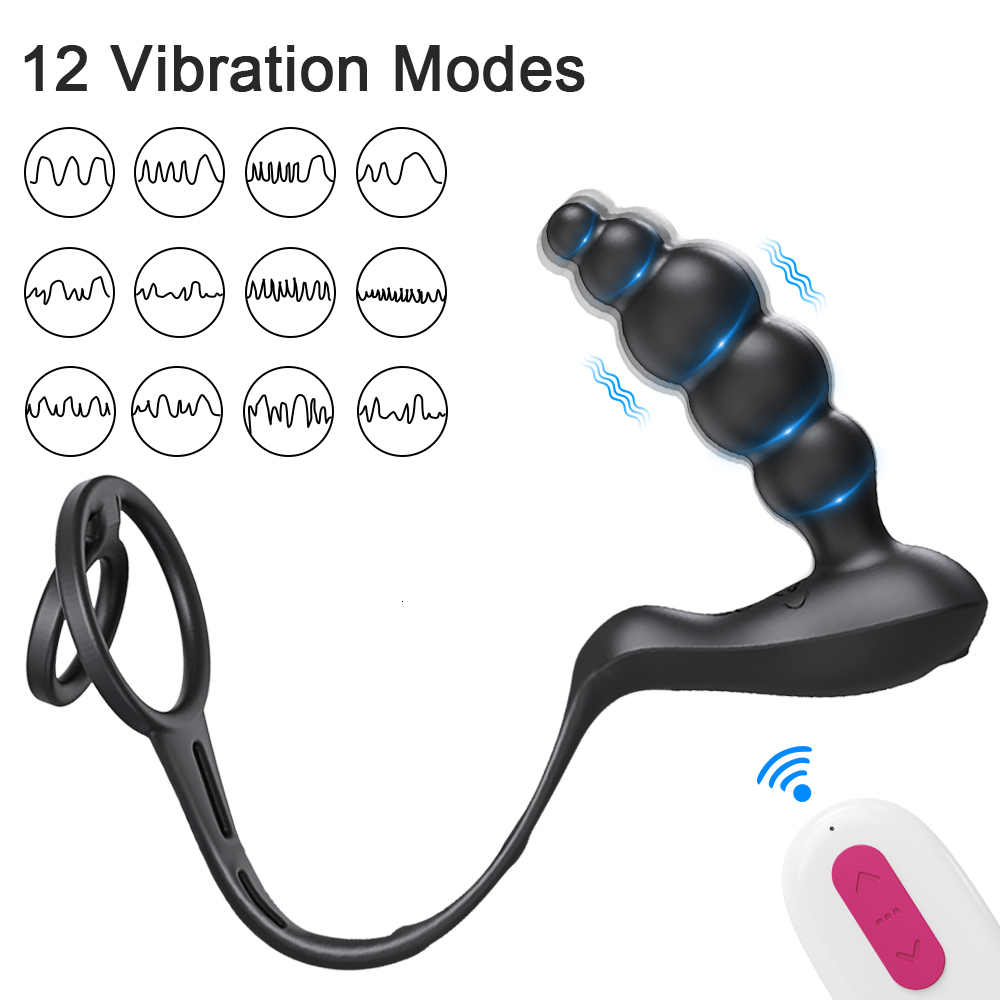 Anal Toys Wireless Remote Butt Plug Vibrator Sex Toy For Men Women Gay Male Doub Ring Prostate Massager Ass Buttplug Adults 230821