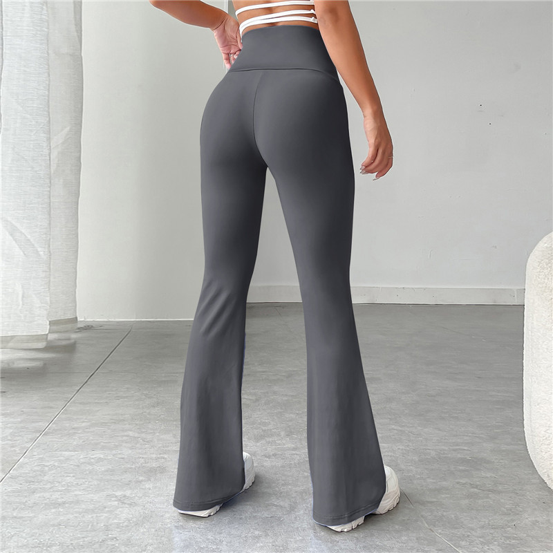 Women's Leggings Women Micro Flared Shark Pants Leggings Slim Yoga Pants Women High Waist Wide Leg Pants Gym Sports Flared Pants Dance Trousers 2