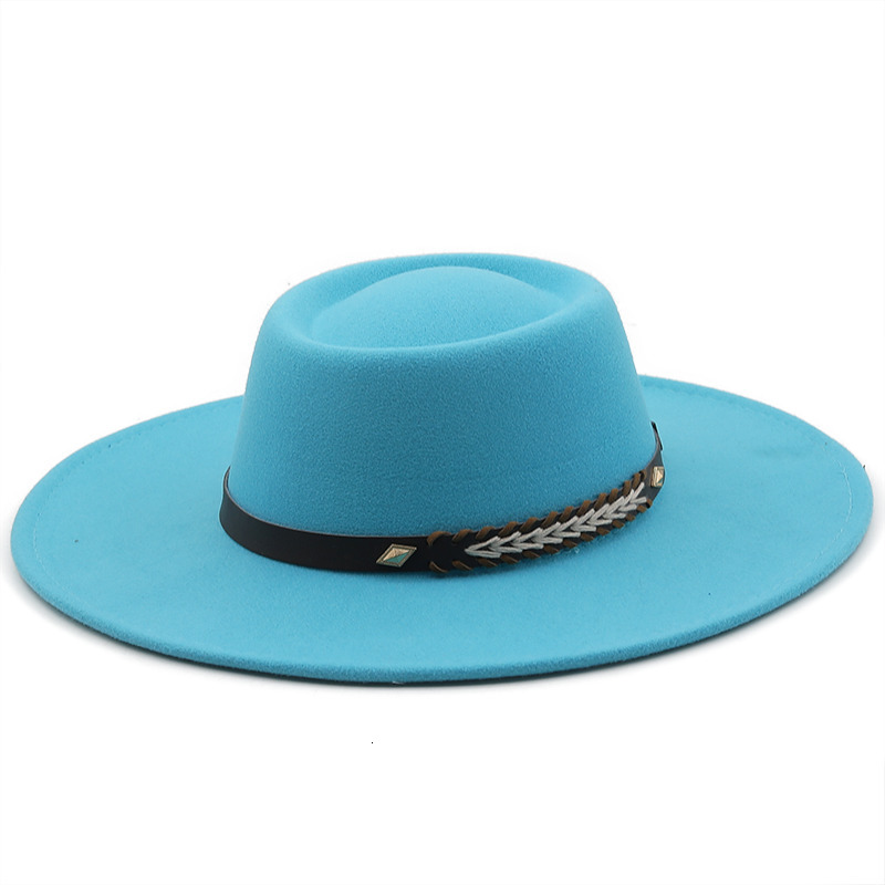 Wide Brim Hats Bucket Fedora for Women 95cm Dress Men Cap Felted Hat Panama Church Wedding classic Band Sombreros De Mujer 230821