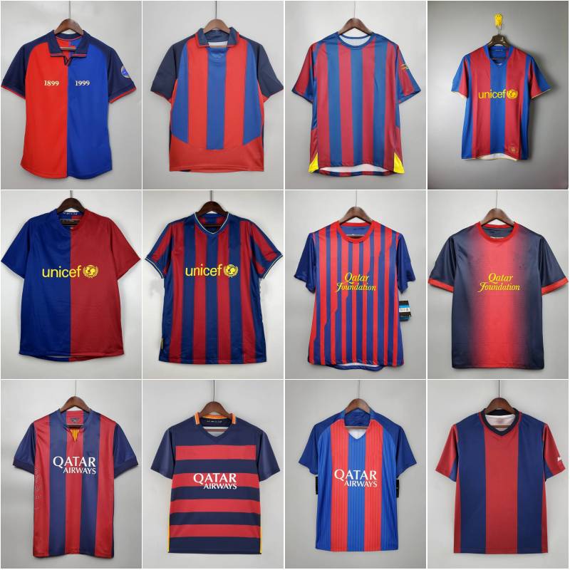 RONALDINHO Retro Soccer jerseys XAVI 96 97 07 08 09 10 11 RONALDO RIVALDO GUARDIOLA STOICHKOV INIESTA 100th maillot de foot 12 13 14 15 16 football shirt