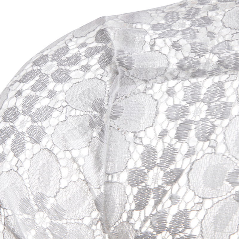 Men's Casual Shirts Lace Transparent Hollow Out Mens Long Sleeved Lapel Shirt Fashion Nightclub Stage Costumes Clothing Streetwear For Men 230822