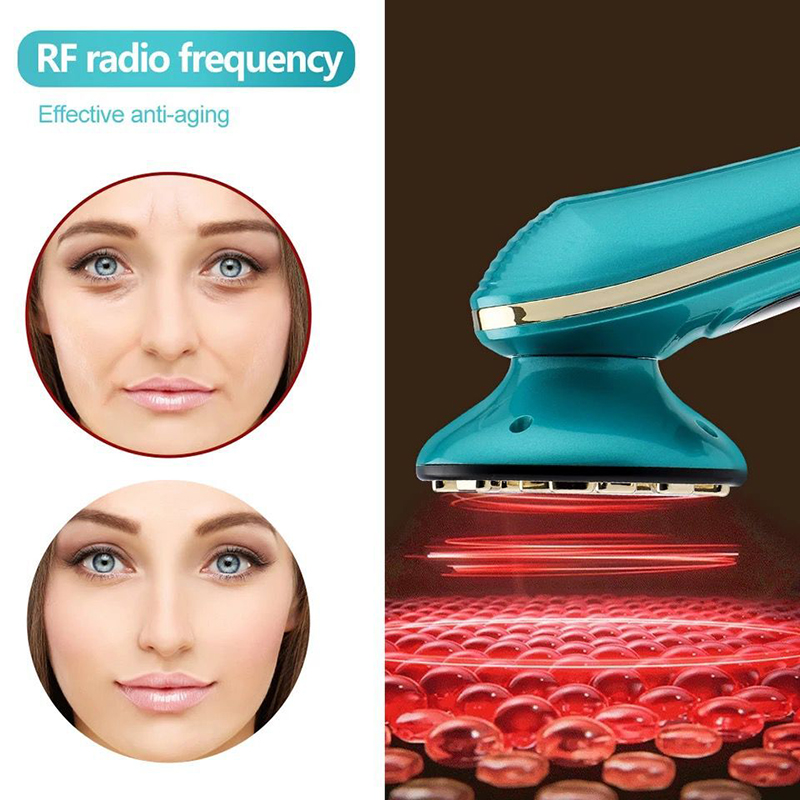 RF EMS Micro Current Beauty Device Facial Lifting Massager Radio Frequency Skin Rejuvenation Instrument Led Light Therapy Anti Aging Wrinkle