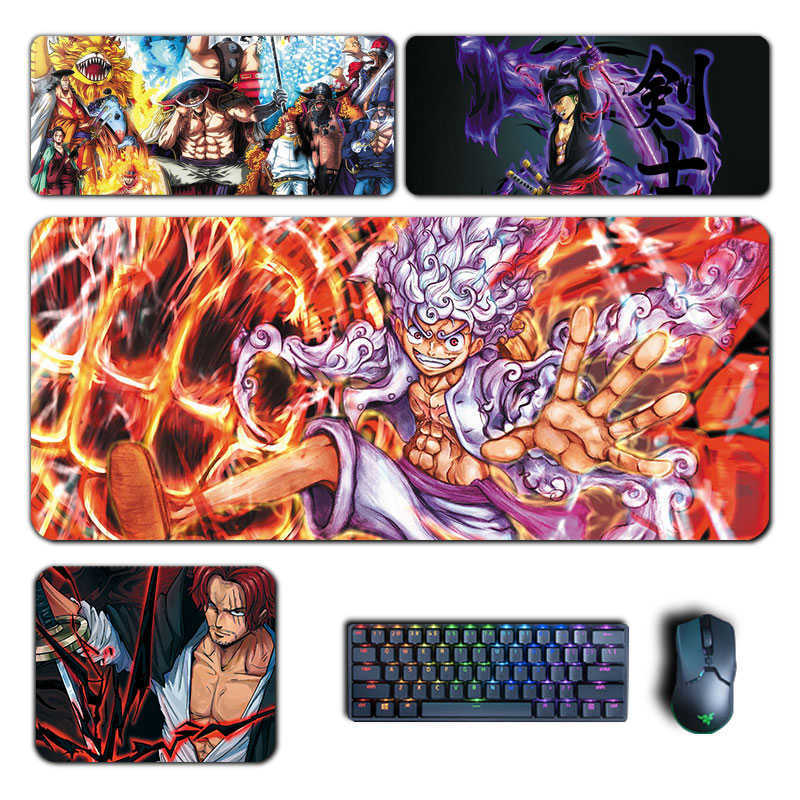 Mouse Pads Wrist Anime One Piece XXL MousePad Shanks Sanji Water Law Large Mouse Pad Manga Computer Padding Accessories Desk Mat R230823
