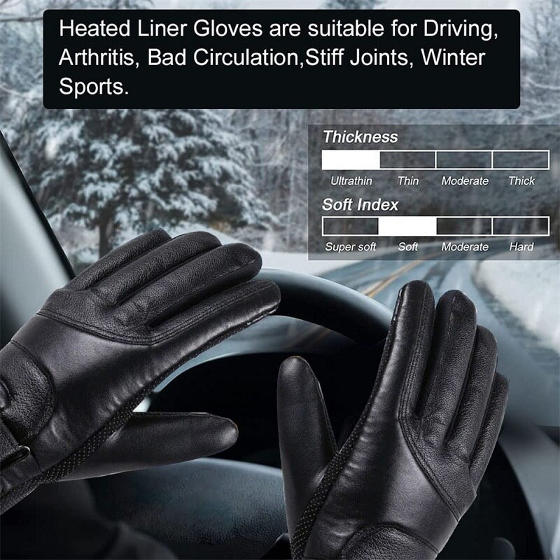 Five Fingers Gloves Electric Heated No Battery USB Hand Warmer Heating Winter Motorcycle Thermal Touch Screen Waterproof Bike 230823 - view 3