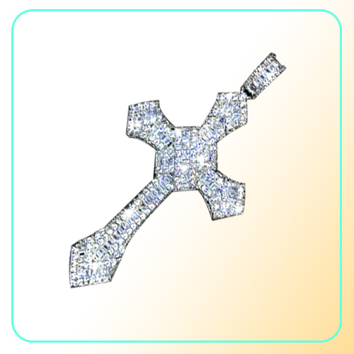 Iced Out Cross Pendant Necklace Mens Hip Hop Necklace Jewelry Womens Sweater Chain Necklaces271w